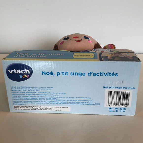 Brand New (French Version) 🐒 VTech Noe, P'tit Singe D'activites™ 🎶👶 - Picture 10 of 10